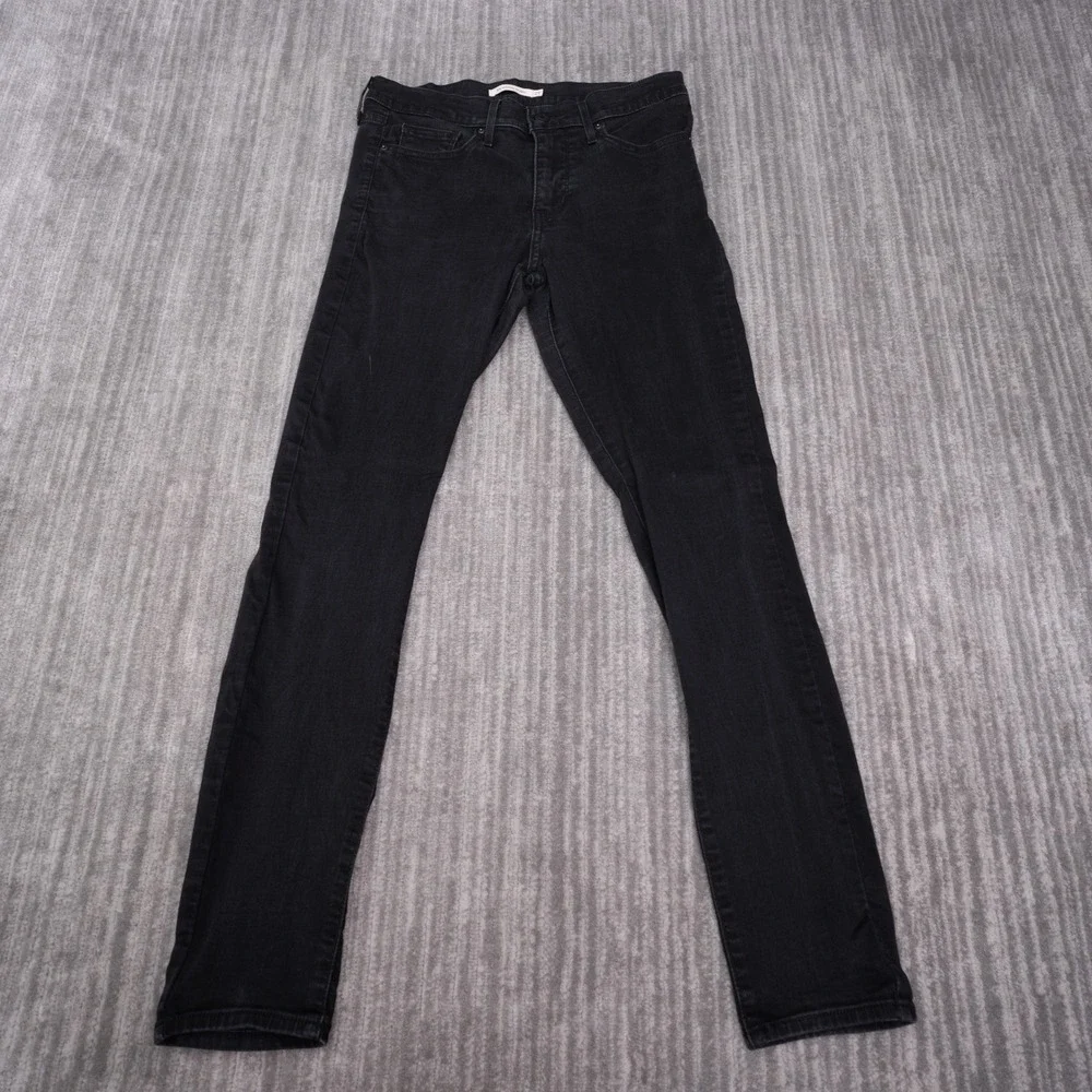 Levi's 311 Shaping Skinny Jeans Womens 29 Black Excellent Mid Rise Stretch Denim
